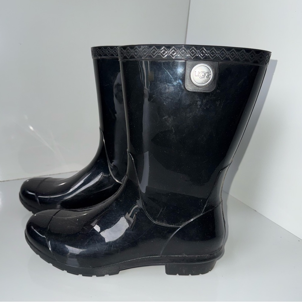 UGG Sienna Black Rain Boots Size 7